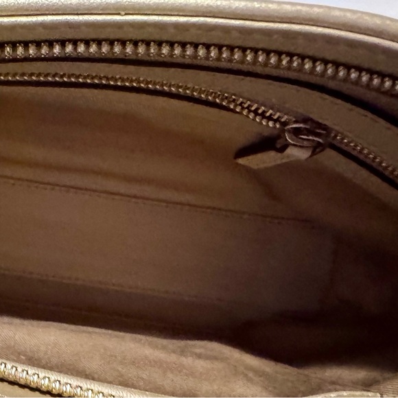 MCM Gold Beige Visetos Logo Shoulder Bag - Picture 5 of 6